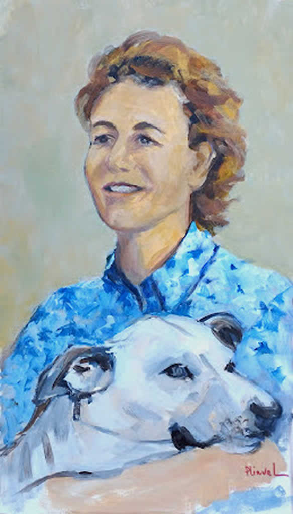 Helene et son chien